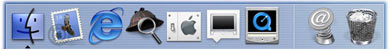 Mac OS X dock.