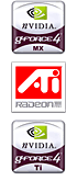 Nvidia- og ATI-logoer