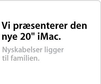 Vi præsenterer den nye 20" iMac