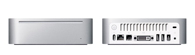 Mac mini front and back