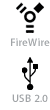 FireWire, USB 2.0