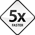 5x hurtigere