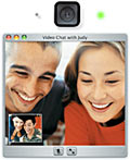 Trevejs chat med iChat AV + iSight-kamera