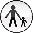 Symbol for børnesikring