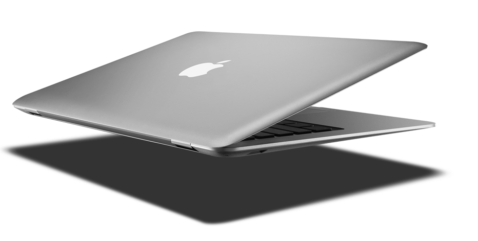 MacBook Air en anelse åben.