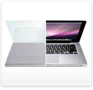 Illustration of MacBook laptop materials overlayed on MacBook laptop