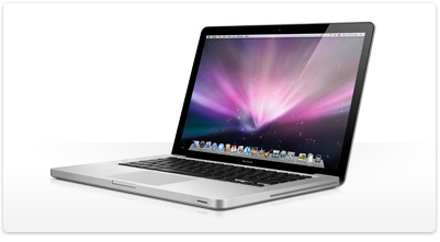 MacBook laptop running Mac OS X