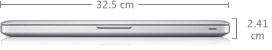 MacBook with dimensions.