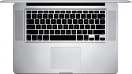 MacBook Pro showing keyboard.