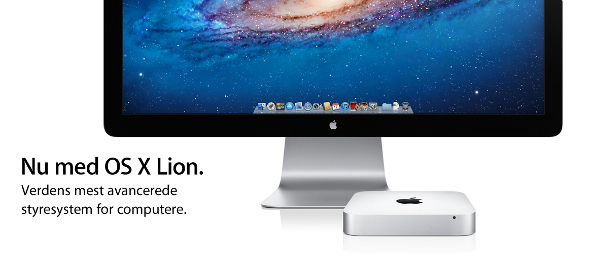 Nu med Mac OS X Lion. Verdens mest avancerede styresystem til computere.
