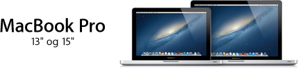 MacBook Pro 13inch og 15inch.