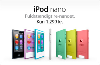 iPod nano. Fuldstændigt re-nanoet. Kun 1.299 kr.