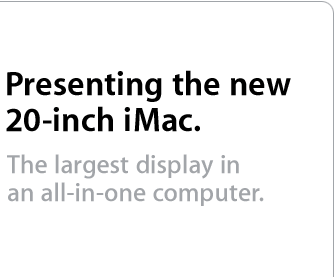 Presenting the new 20" iMac