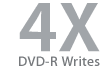 SuperDrive 4X DVD-R Writes