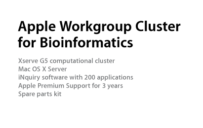 Apple Workgroup Cluster for Bioinformatics